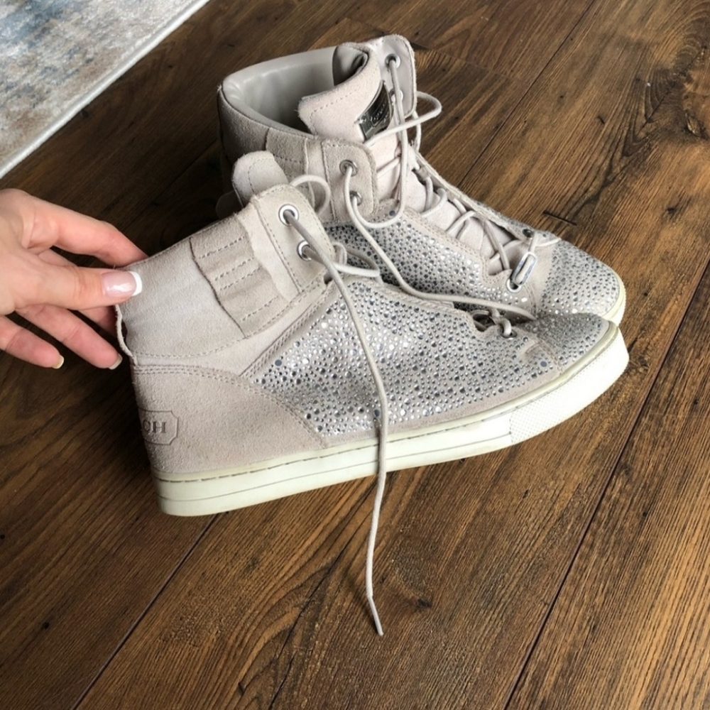 Authentic Coach Suede Hi-Top Sneakers , 9,5M